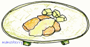 健康レシピのレシピカード：チキンソテー冬瓜添え　豆乳ソース