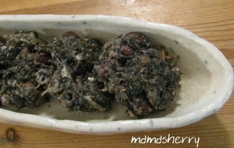 健康レシピの夕食メニュー：黒豆のかき揚げ