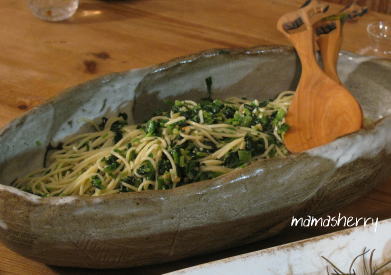 健康レシピの麺・パスタレシピ：ほうれん草たっぷりパスタ