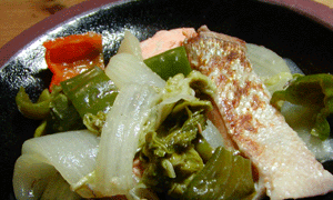 健康レシピ：鮭と野菜のみそ焼き