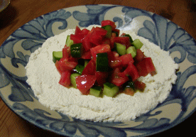 健康レシピ：豆腐クリームのサラダ