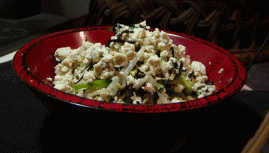 健康レシピ：豆腐・ひじきソテー、花椒風味.gif